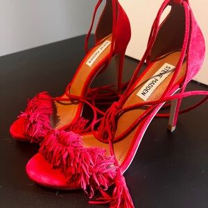 Steve Madden Women's Red Fringe Heels